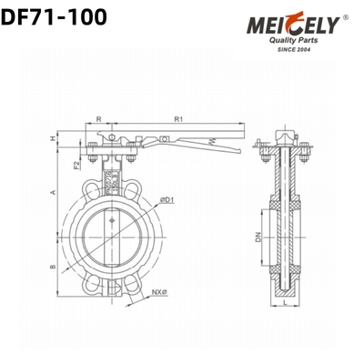 صمام الفراشة عالي الجودة DF71-100 D72 لشاحنة خزان المياه